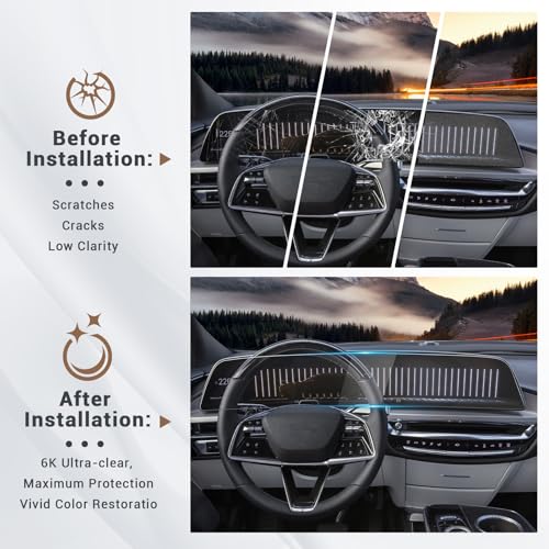 Protection verre 33" Cadillac Lyriq 2024 2025 haut de gamme - 6