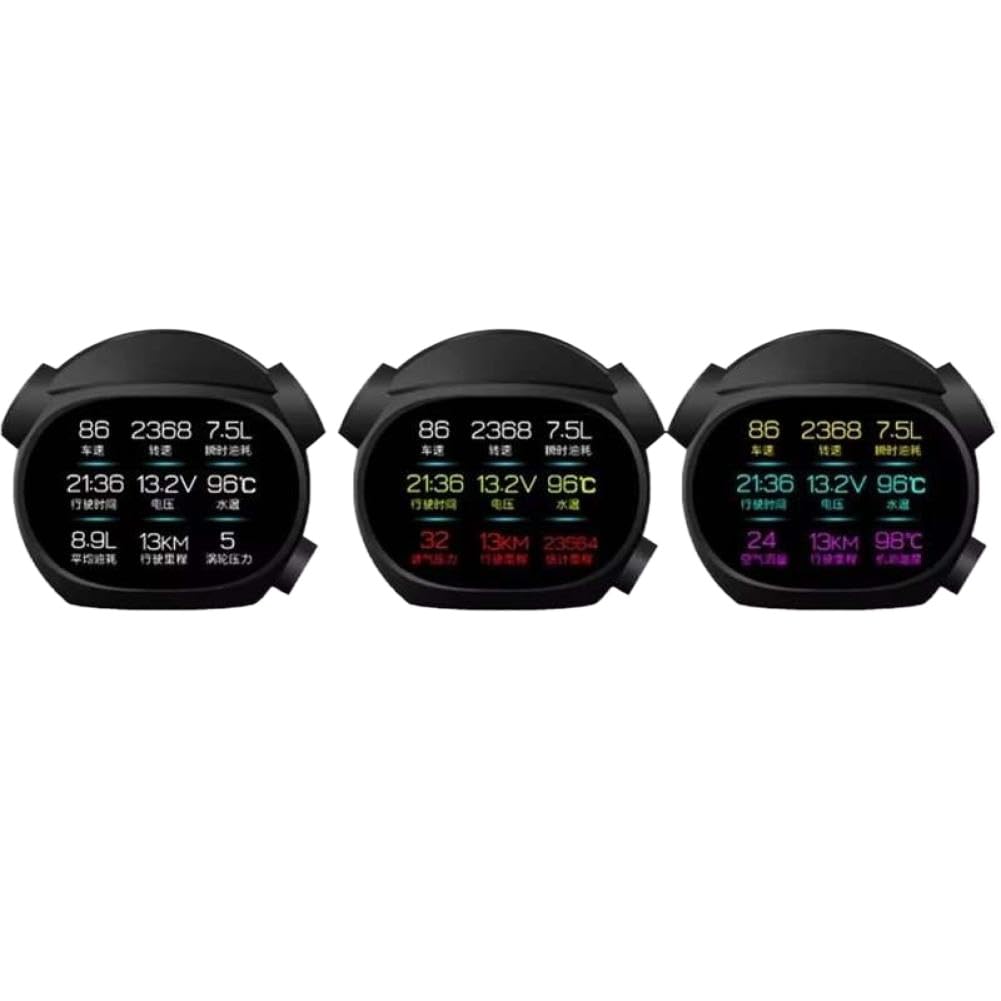 K10 OBD Gauge Head-Up Display Multifunctional Modification Universal Speed Turbine Water Temp Meter