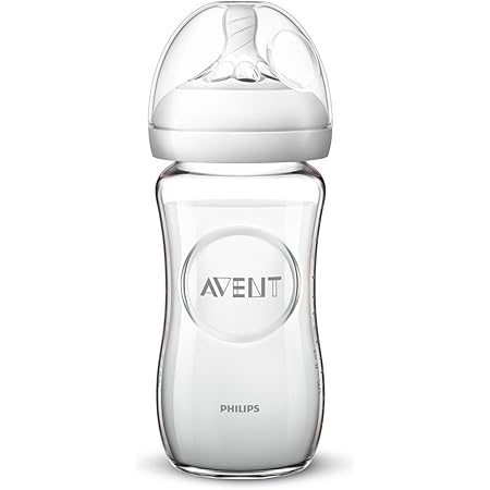 Philips Avent Natural Glass Baby Bottle, 8oz, 1pk, SCF703/17