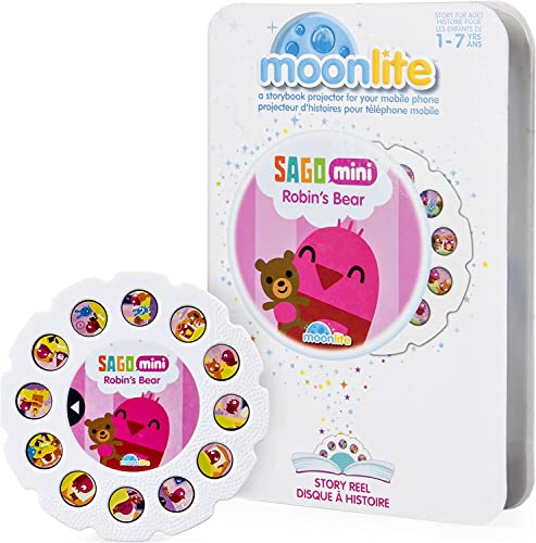 Moonlite Storybook Reels For Flashlight Projector, Kids Toddler | Sago Mini: Robin’s Bear | Single Reel Pack Story for 12 Months and Up