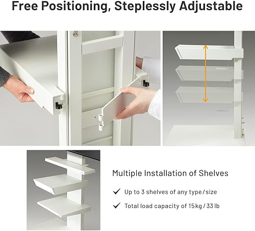 Miniatura 5 de WALL Estante de consola de videojuegos con cajón de almacenamiento para soporte de TV modelos V2V3V5  Negro satinado