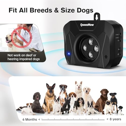 Anti Bell Gerät Hunde, 33FT Auto Antibell Ultraschall Gerät, Hunde Bellen Stoppen mit 3 Modi, Wiederaufladbares Antibell für Hunde, Sichere Ultraschall Gegen Bellen für Kleine und Große Hunde