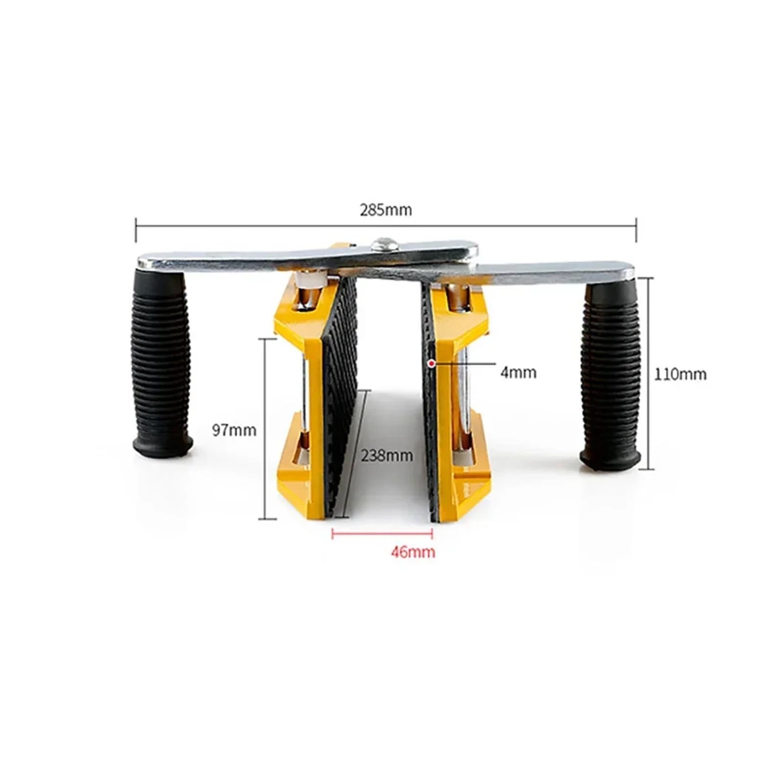 Arbeitssparende Zweihand-Trageklemme for Granit, Glas, Steinplatten, Hebewerkzeug mit Gummi for Keramik, Marmor, 350 kg Mühelos(Orange)