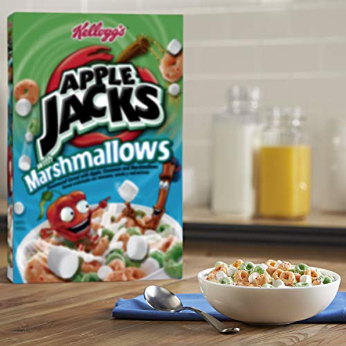 Kellogg’s Apple Jacks, Breakfast Cereal with Marshmallows, Low Fat, 10.5 oz Box (Pack of 16) - Thumbnail 2
