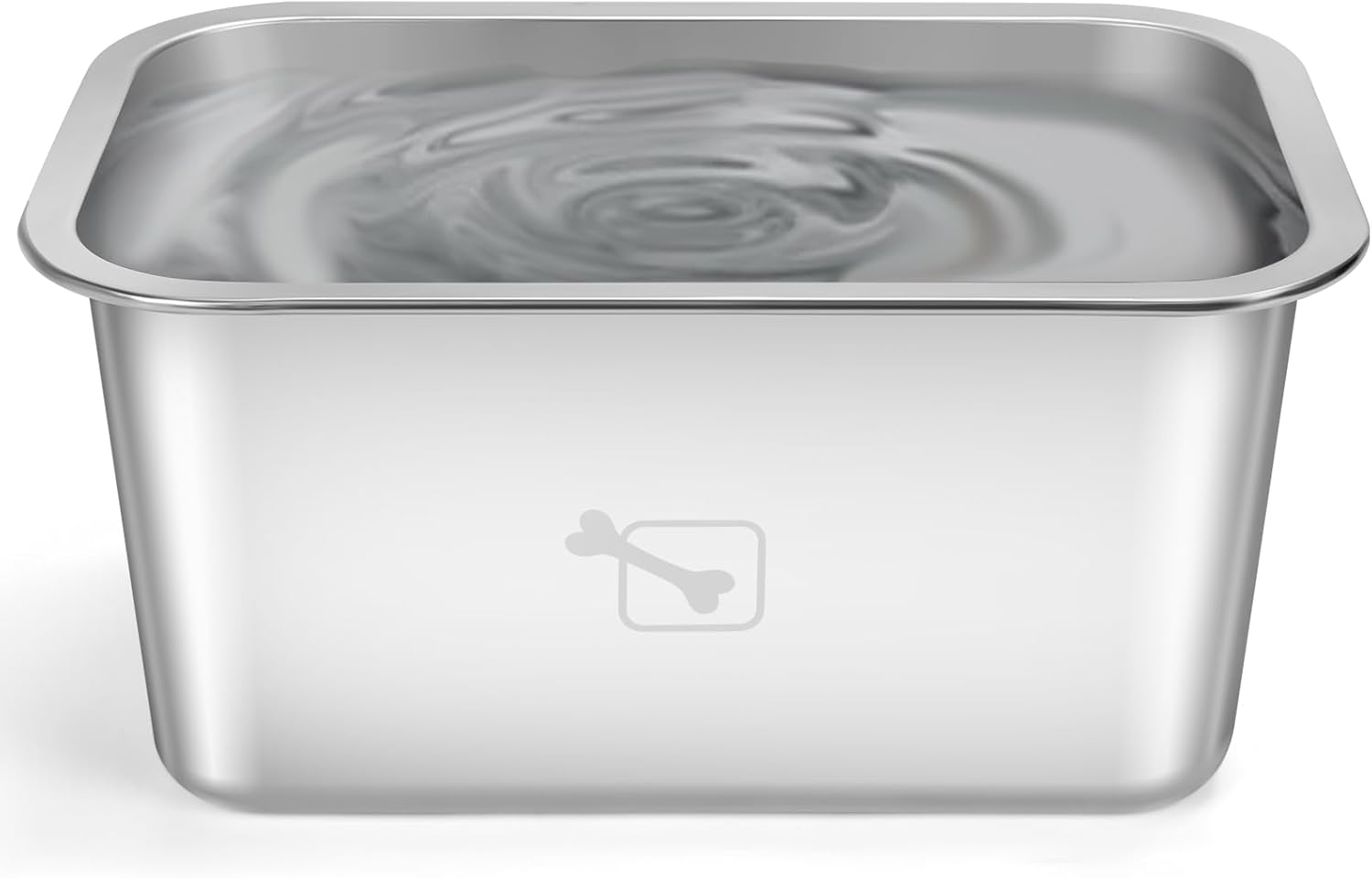 Stainless Steel Dog Bowls for Large Dogs, 2.65 Gallon High Capacity Dog Food and Water Bowl for All Breeds, Metal Pet Food Bowls for X-Large Dogs Indoors and Outdoors, Silver