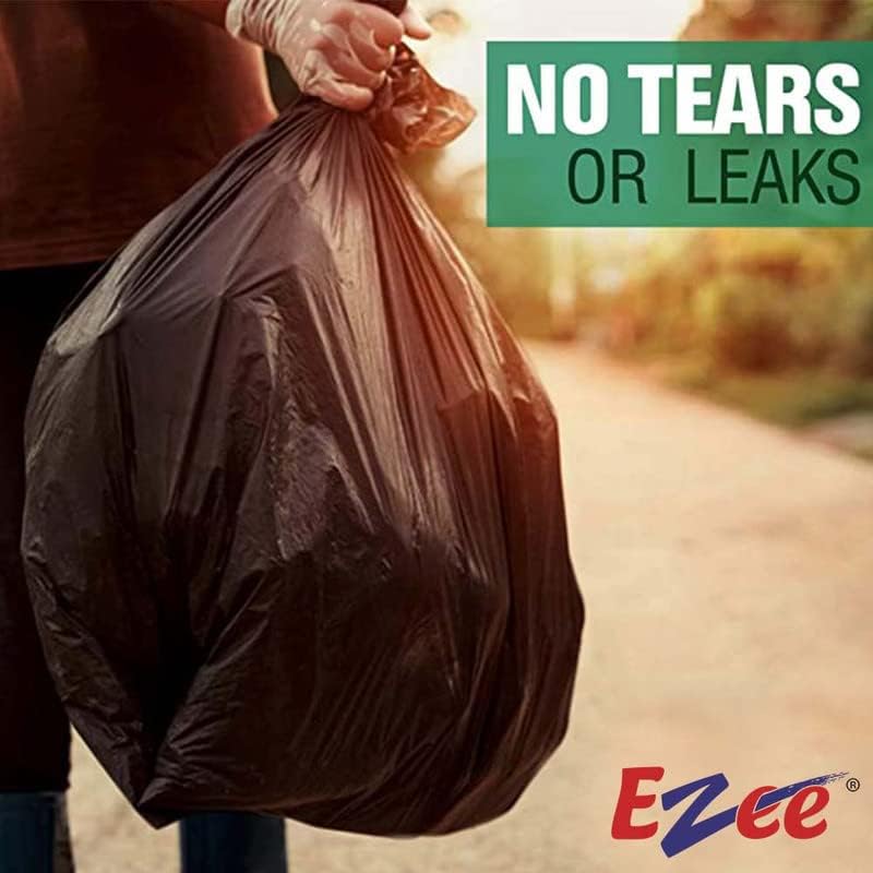 Ezee Live Life Ezee Way Black Medium Garbage Bags 90 Pcs | 19 X 21 Inch | 30 Pcs x Pack of 3 | Dustbin Trash Bag