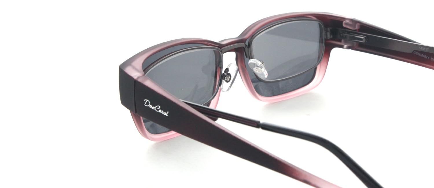 DanCarol DC-POL-2018-C6-pink-Die Überbrille, ideal für Brillenträger die auf Ihre normale Sehhilfe -Für Schmales Gesicht