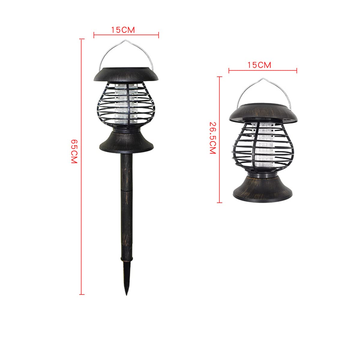 Wiszące lampy solarne, zasilane energią słoneczną wodoodporne lampy retro, jasny krajobraz lampiony, świetna dekoracja na patio, podwórko, ogród i stół, 2 szt