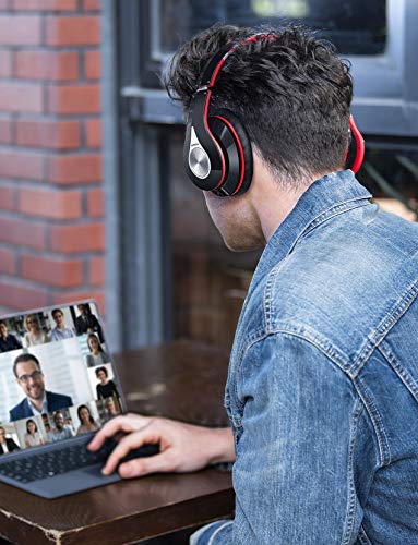 Mpow 059 Bluetooth Headphones Over Ear, Hifi Stereo Wireless Headset, Built-in Microphone, Soft Memory-Protein Earmuffs, Foldable, with Wired Mode, for Online Class, Home Office, PC, Cell Phones, TV - Thumbnail 6