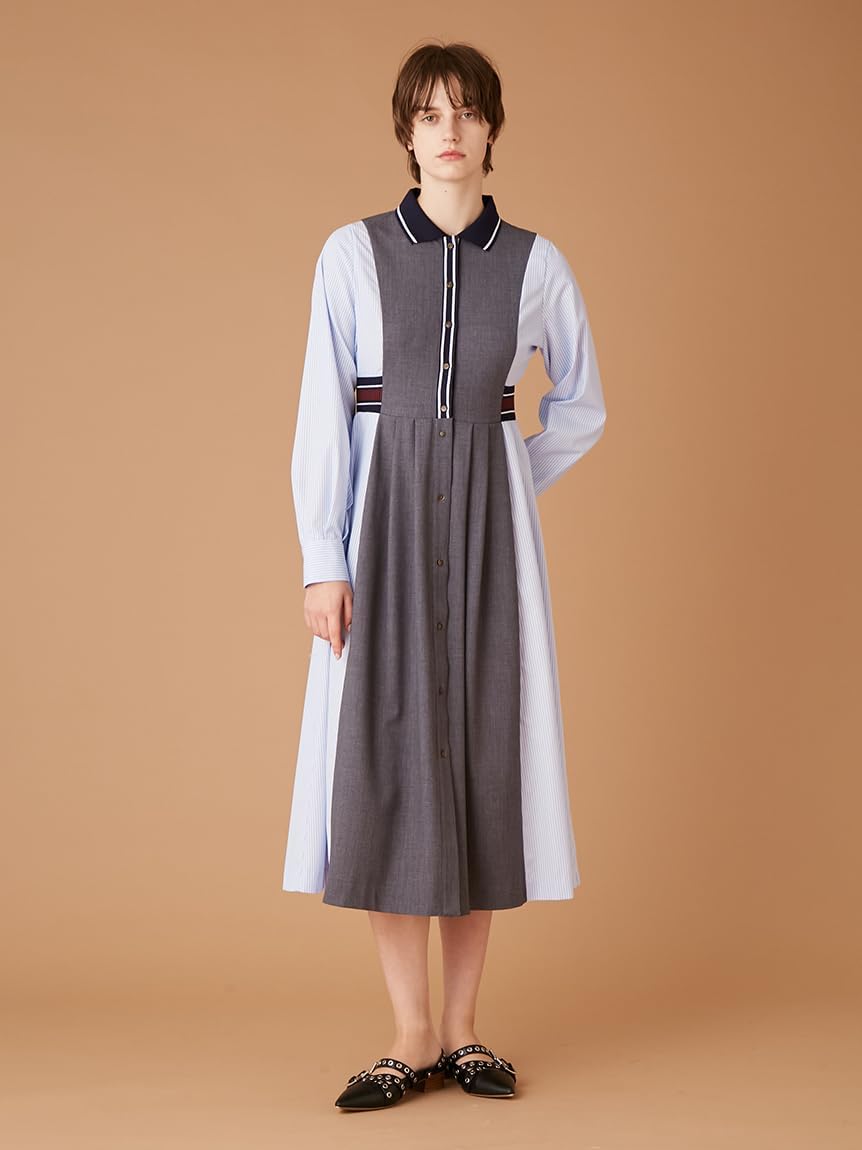 Amazon.co.jp: [ファーファー] リブコンビシャツワンピース RWFO255031