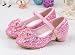 La Vogue Zapatos Zapatilla con Lentejuela Para Niña Princesa Fiesta Rosa 27/Longitud...
