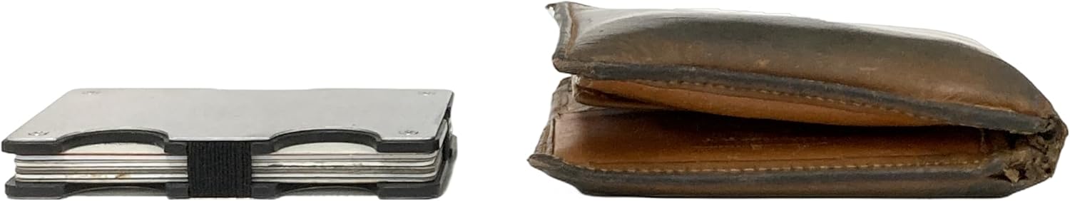 リフトウォレット | メタルハードシェル| RFIDメタルハードケース | ミニマリスト | アメリカ製, ブラックアルミニウム。,