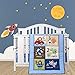 Wowelife Blue Crib Bedding Sets for Boys 7 Piece Travel Car and Airplane for Baby(Little Pilot)