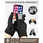 Thermal Winter Gloves-Fleece Lining Touch Screen Knit Stretchy Warm Gloves for Running Cycling Riding- Men Women - Image 4