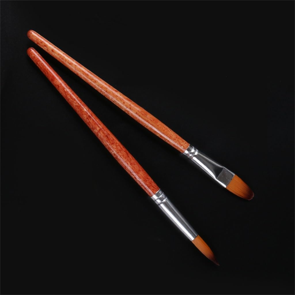 XBTGS Juego de cepillos para el pelo, con varilla envuelta en tela, cepillo al óleo, gouache, pinceles de acuarela, naranja, como se muestra en la imagen