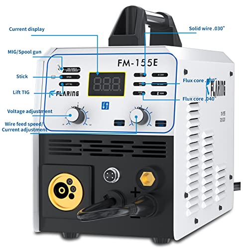 Welder Flaring Mig Tig Welder Welding Machine Stick Flux Core Aluminum Welders 110/220 Volts With Gas Multiprocess Portable #TOP2