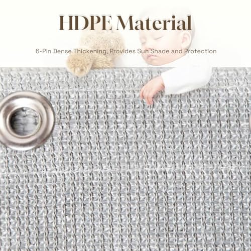 Filet d'ombrage HDPE 90% toile robuste 5x13m avec œillets laiton - 4
