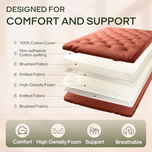 Image of ZonLi Japanese Floor Futon Mattress 100% Cotton Washable Cover Foldable