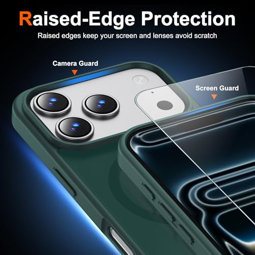 Image of Temdan for iPhone 17 Pro Case with Screen Protector Forest Green