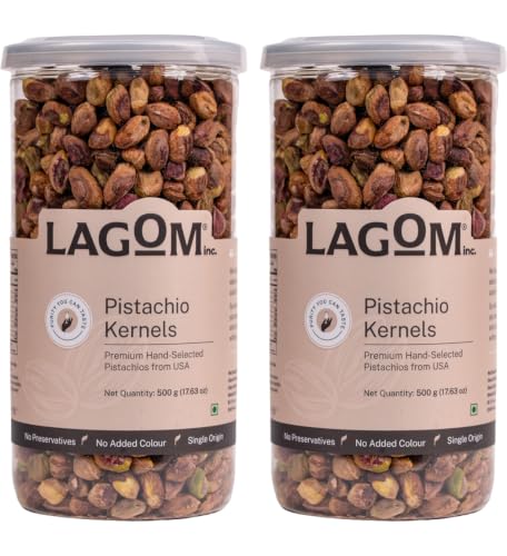 Image of Lagom Pistachio Kernels 1 kg | Premium Pista Giri (Without Shell) | Crunchy, Naturally Nutty | No Added Preservatives | Vegan, Gluten Free, Non-GMO