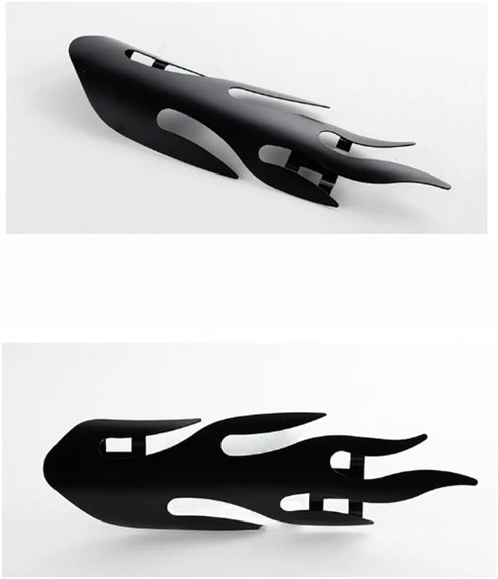 バイク用 ヒートシールド チョッパー、クルーザー、排気マフラーに適合。オートバイ用レトロフレームスタイルパイプヒートシールドカバープ