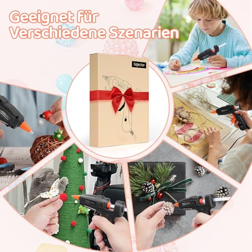 Kejector Feuerfest Heißklebepistole mit 30pcs Heißklebesticks, Klebepistole für DIY Kunst, Handwerk und schnelle Reparaturen in Haus & Büro, 20W Klebepistolen