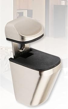 XVL 15.5-Inch Bathroom Glass Shelf, Brushed Nickel GS3003L