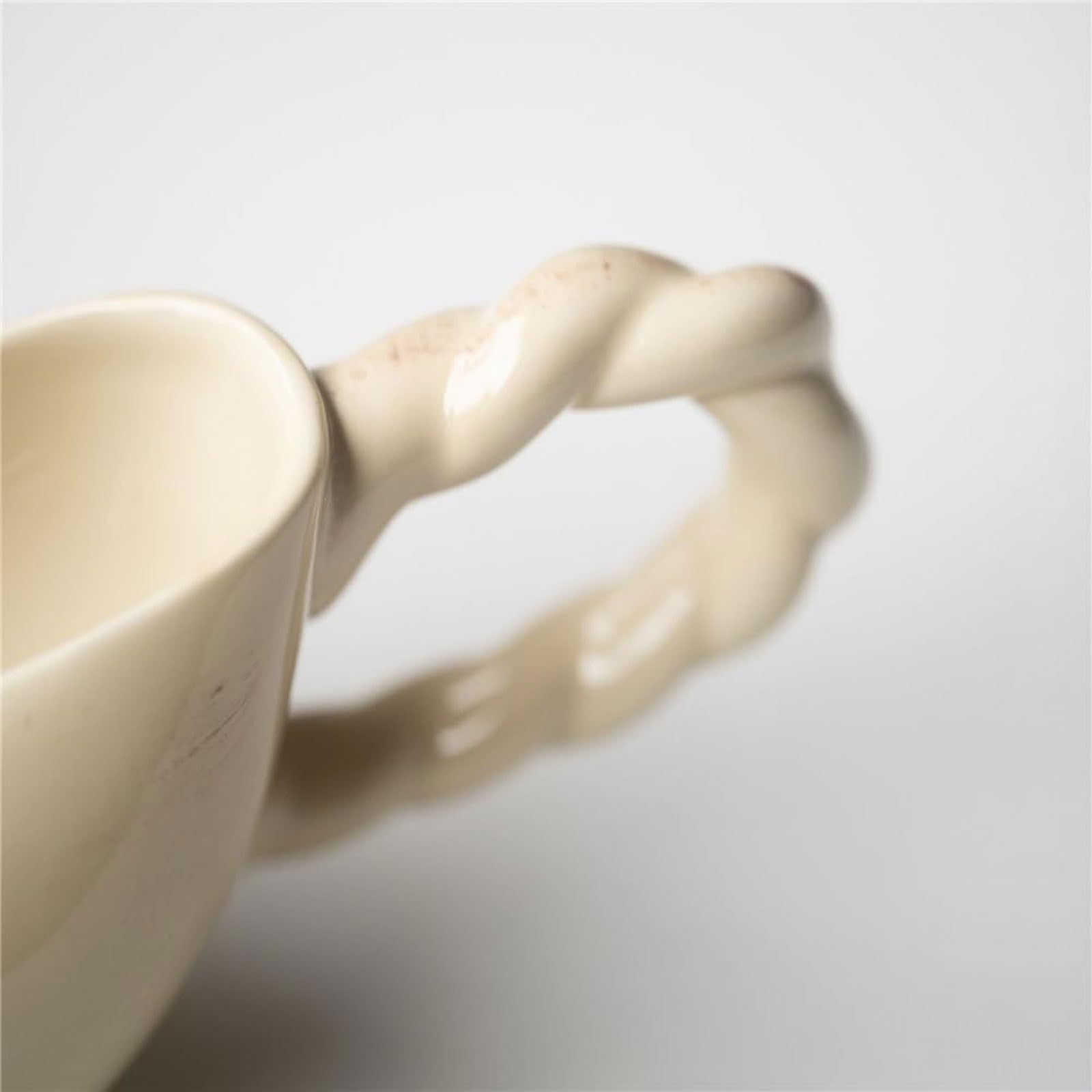 MRKU Pot à Lait, saucière, Verre à Eau, pichet, crémier, Distributeur de café, Sucre, Sauce, Seau en céramique rétro Peint à la Main – 420 ML, Steak Style Western