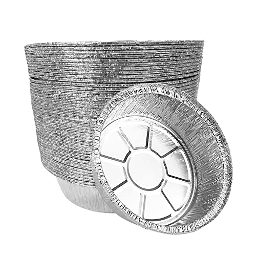Non-Stick Round Disposable Air Fryer Aluminum Foil Liners 50PCS, Oil-Proof