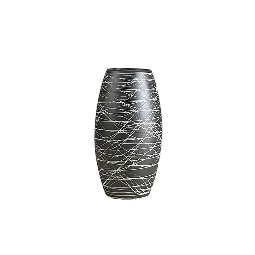 Dining Table Decor Ceramic Countertop Vase Flower Arrangement Simplicity Entrance Hall Study Room Ornaments Hydroponics Living Kitchen Decor(B)