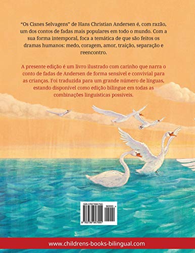 Os Cisnes Selvagens - Los cisnes salvajes. Livro infantil bilingue adaptado de um conto de fadas de