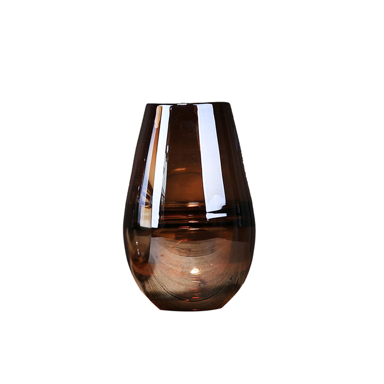 Vase en verre transparent épais minimaliste pour composition florale de table
