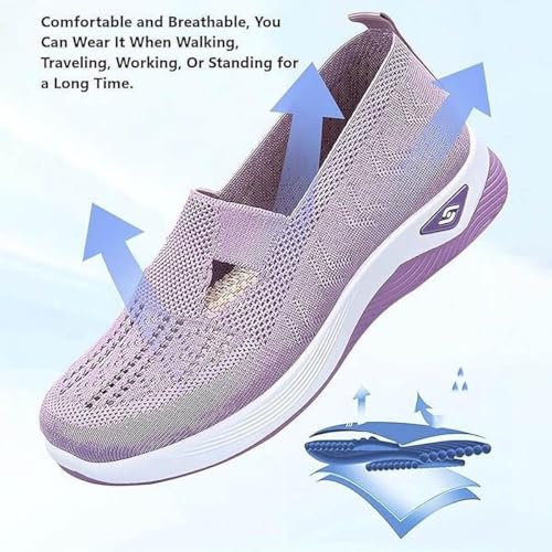 Beemoda Women's Casual Breathable Slip On Orthopedic Walking Sneakers3