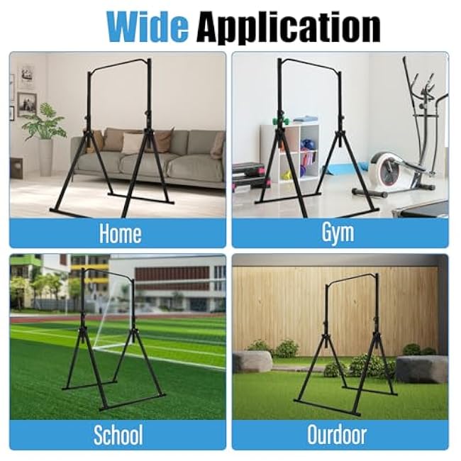 Foldable Pull Up Bar, Power Tower Workout Dip Station Height Adjustable Pull Up Bar for Home, Multifunction Fitness Tower Station Gym Training Equipment