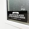 Premium Delivery Signs for Packages, Acrylic Please Leave Packages Here Sign, 7x3 Black Delivery Sign for Amazon Fedex UPS USPS Drivers, Package Deliveries Signs for Outdoor Use, Made in USA #5