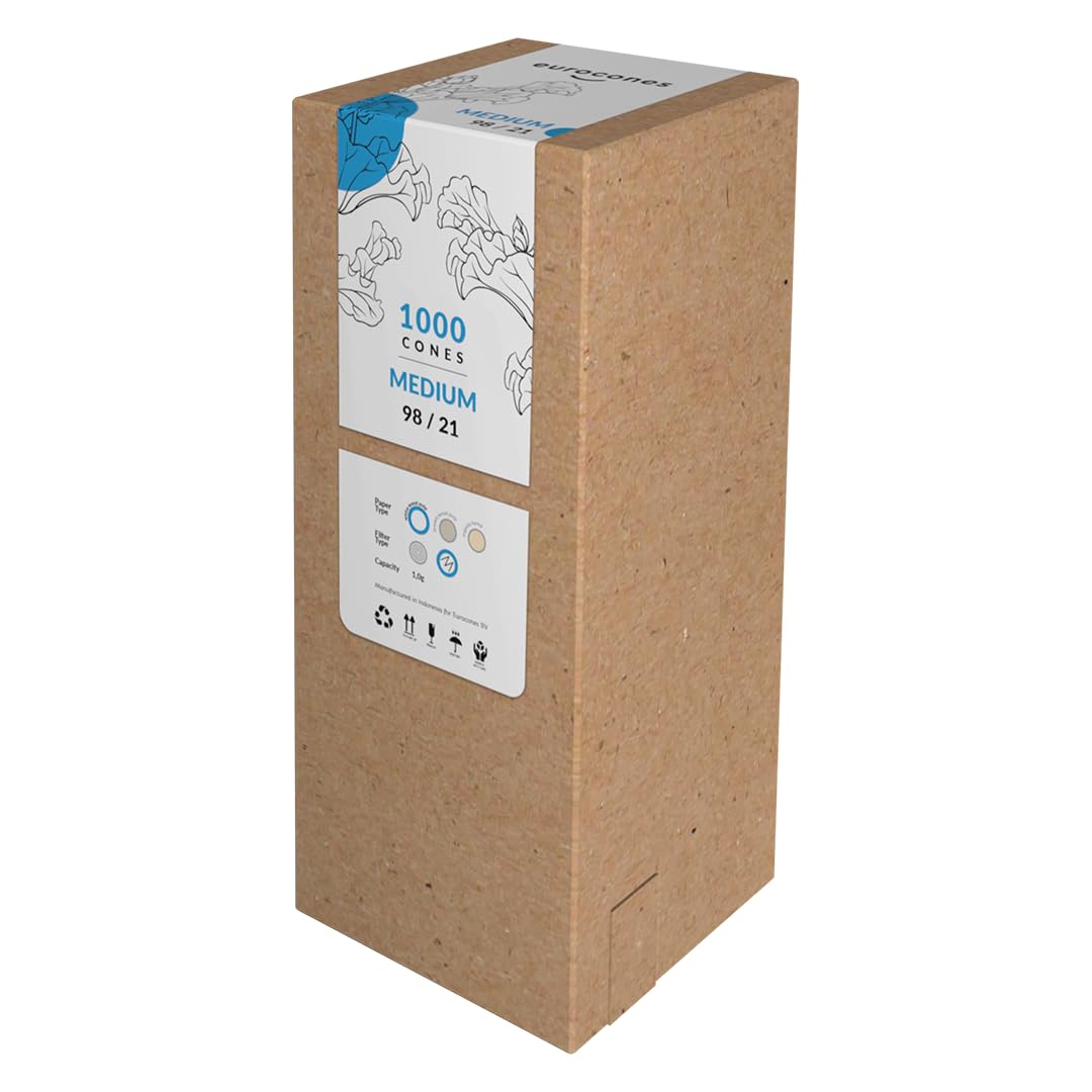 Pre-Roll Conos 98/21 Bulk Box 1000 pcs White