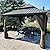 Domi Hardtop Gazebo 10x12FT, Outdoor Gazebo with Galvanized Steel Double Roof, Aluminum Frame, Built-in Gutter System, Curtain and Netting, Metal Gazebo Pavilion for Patio Deck Garden, Brown