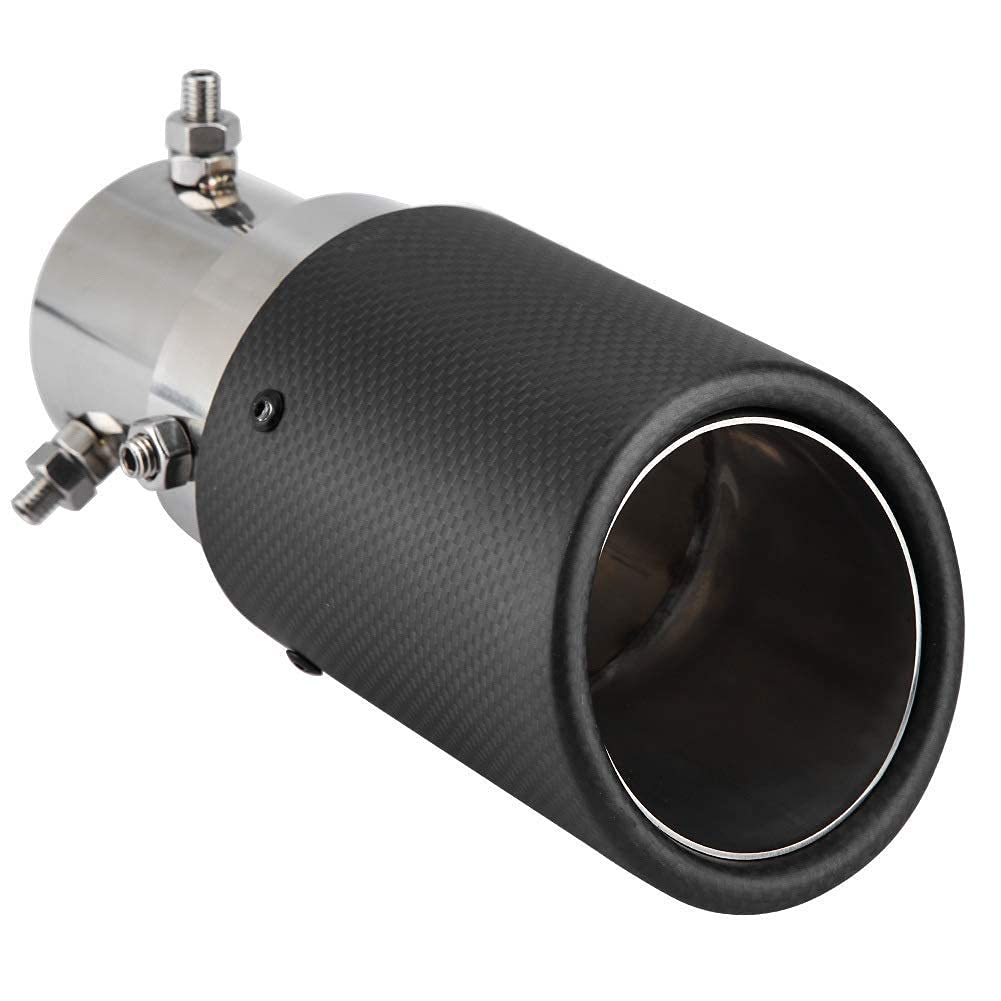 Terminali di scarico Per Auto, Terminali Di Scarico Silenziatore, 63-89mm in fibra di carbonio stile auto regolabile singola uscita tubo di scarico marmitta punta coda gola per tubo di scarico 40-54mm