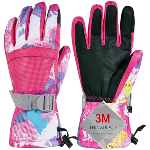Pnosnesy Ski Gloves, Warmest Waterproof and Breathable Snow Gloves Cover