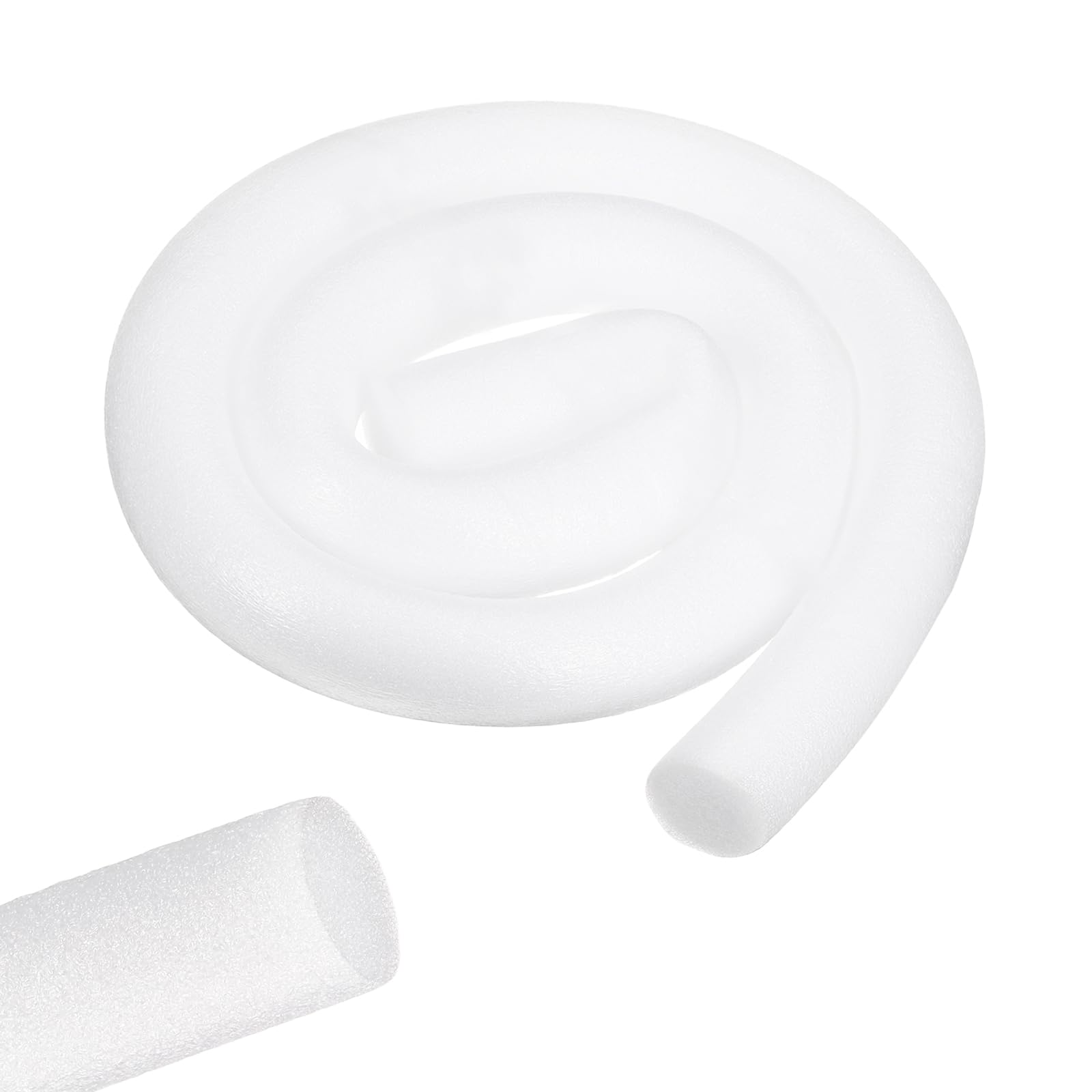 sourcing map 1 Roll 6.5 ft Foam Noodles for Crafts, 2-3/8 Inch Dia, White