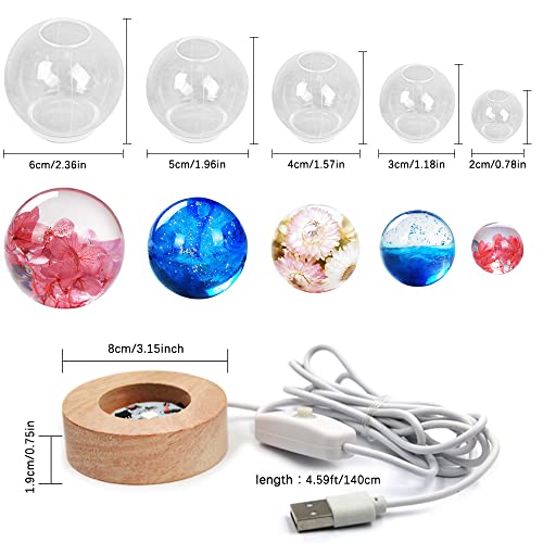 AFUNTA - 5 stampi per sfere in silicone