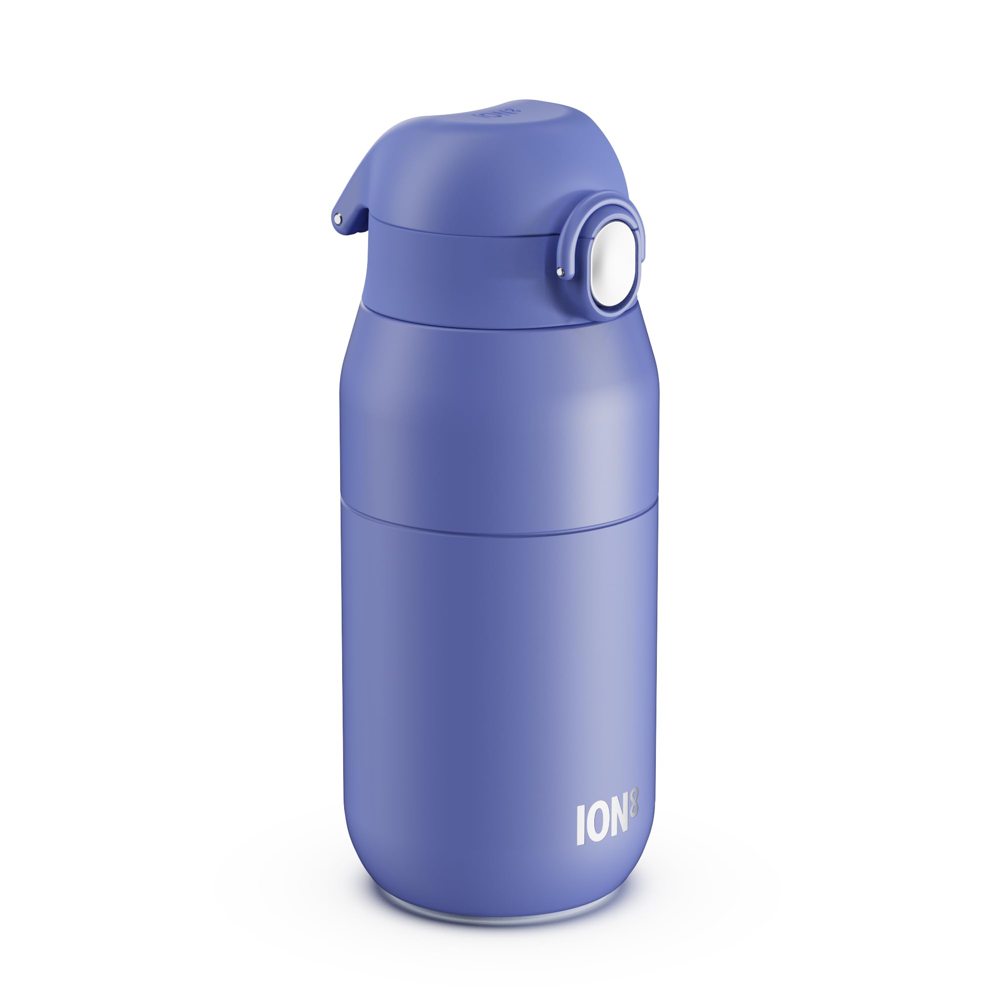 ION8 Primo Revive Insulated Water Bottle 360 ml (12 oz)– Leakproof Stainless Steel Bottle with Flip Lid, One Touch Open, Fast Flow, Vacuum Insulated Hot & Cold, Dishwasher Safe, Lilac