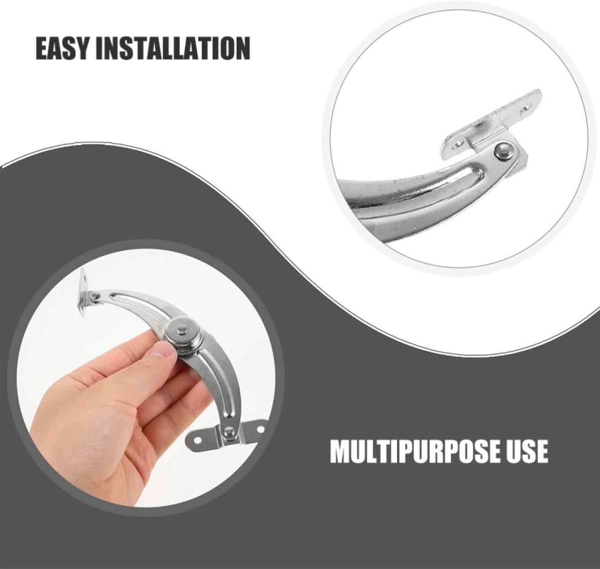 Metal Cabinet Door Stop Hinge Silver Nickel Plated Iron