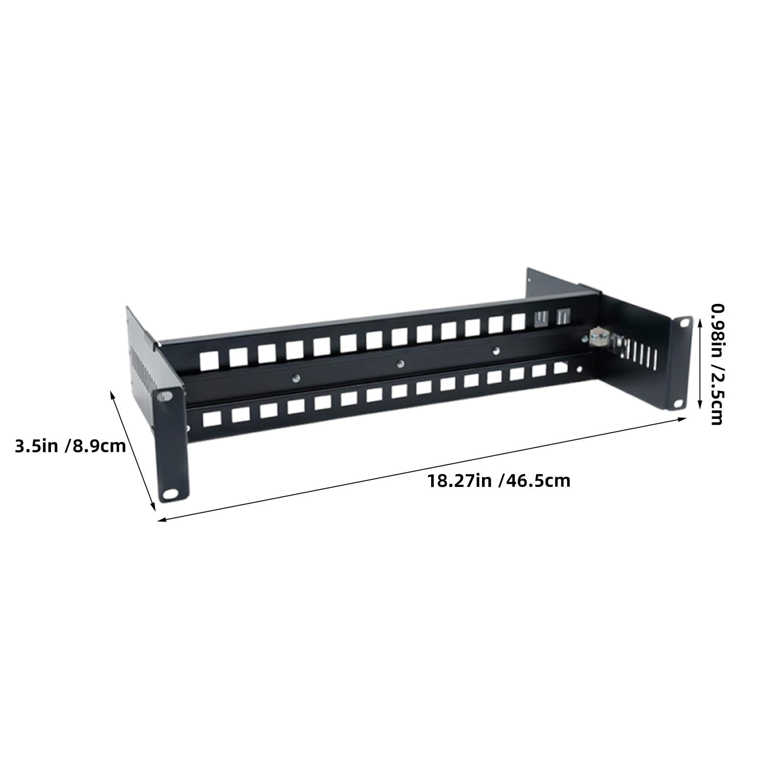 Soporte para Riel DIN Ajustable de Aleación de Aluminio para Rack Compatible con Convertidor de Señal y Switches Ethernet en Entornos Industriales y Redes Compactas