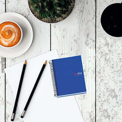 Image of Miquelrius Mini 4 Subject Spiral Notebook, Blue, Graph /Quad Pages (3.5 inch x 4 inch)