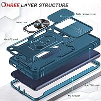 LeYi für Handyhülle Samsung S20 FE 5G/4G mit Kameraschutz & 2 Schutzfolie, Full 360 Grad Ständer Tough Armor Schutzhülle Outdoor Bumper Handy Hülle A 54 5 G Hard Case Military Blau – Ansicht 6