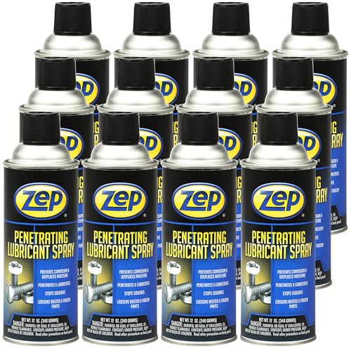 Zep Penetrating Lubricant Spray - 12 oz (Case of12) - 1047933 - All Purpose Lubricating, for Bolts, Screws, Nuts and Locks, Industrial Strength for Tough Jobs and Long-Lasting Performance