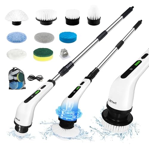 Electric Spin Scrubber with 9 Replaceable Brush Heads