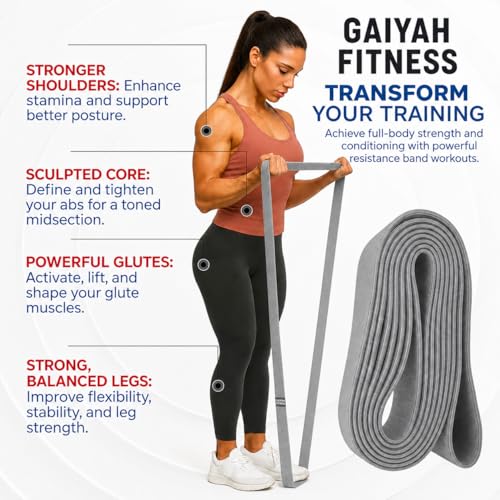 Image of Long Resistance Bands for Working Out Women, Fabric Resistance Band, Stretch Bands for Exercise Bands Resistance Bands Set for Physical Therapy, Elastic Bands for Exercise