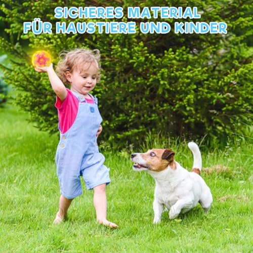 Joycabin 6 Stück Leuchtend LED Beleuchtung Hüpfball, Sprünge Gummiball, Galaxy Ball, Flummies, Space Ball, Knallendes Geräusch Machen